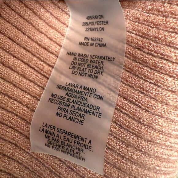 Vila Milano Rustic Oak Long Sleeve Mock Neck Sweater Women’s Size Medium - Picture 6 of 6